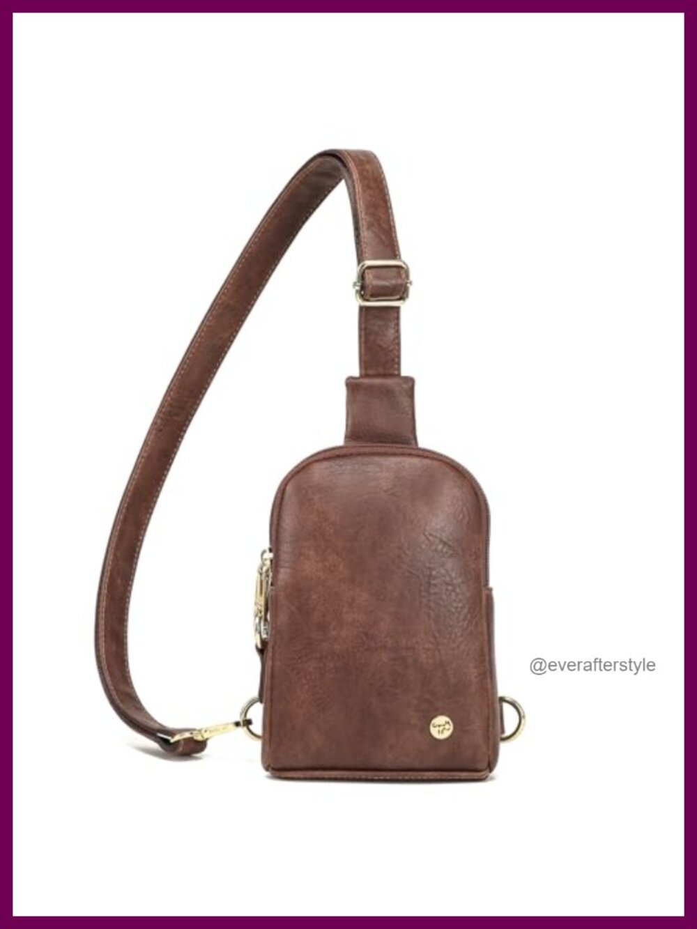 Faux Leather Crossbody Sling Bag Touchscreen Anti Theft Phone Purse
